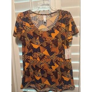 Luluroe Sz S NWT Autumn Colors  Long Rounded Hem Stretch Classic T-Shirt